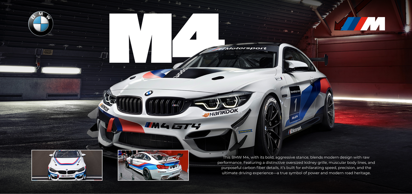BMW M4 GT4 — Race-Ready Motorsport Edition 3-Piece Wall Poster Set