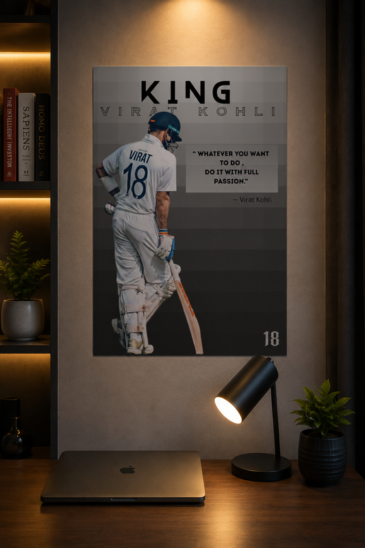 Do It With Full Passion - Virat Mativational Poster