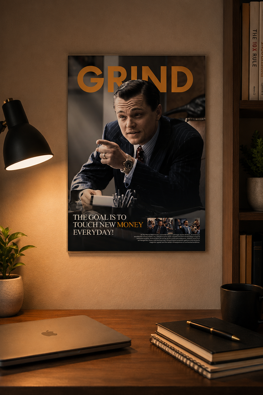 Grind — Touch New Money - Motivational Poster