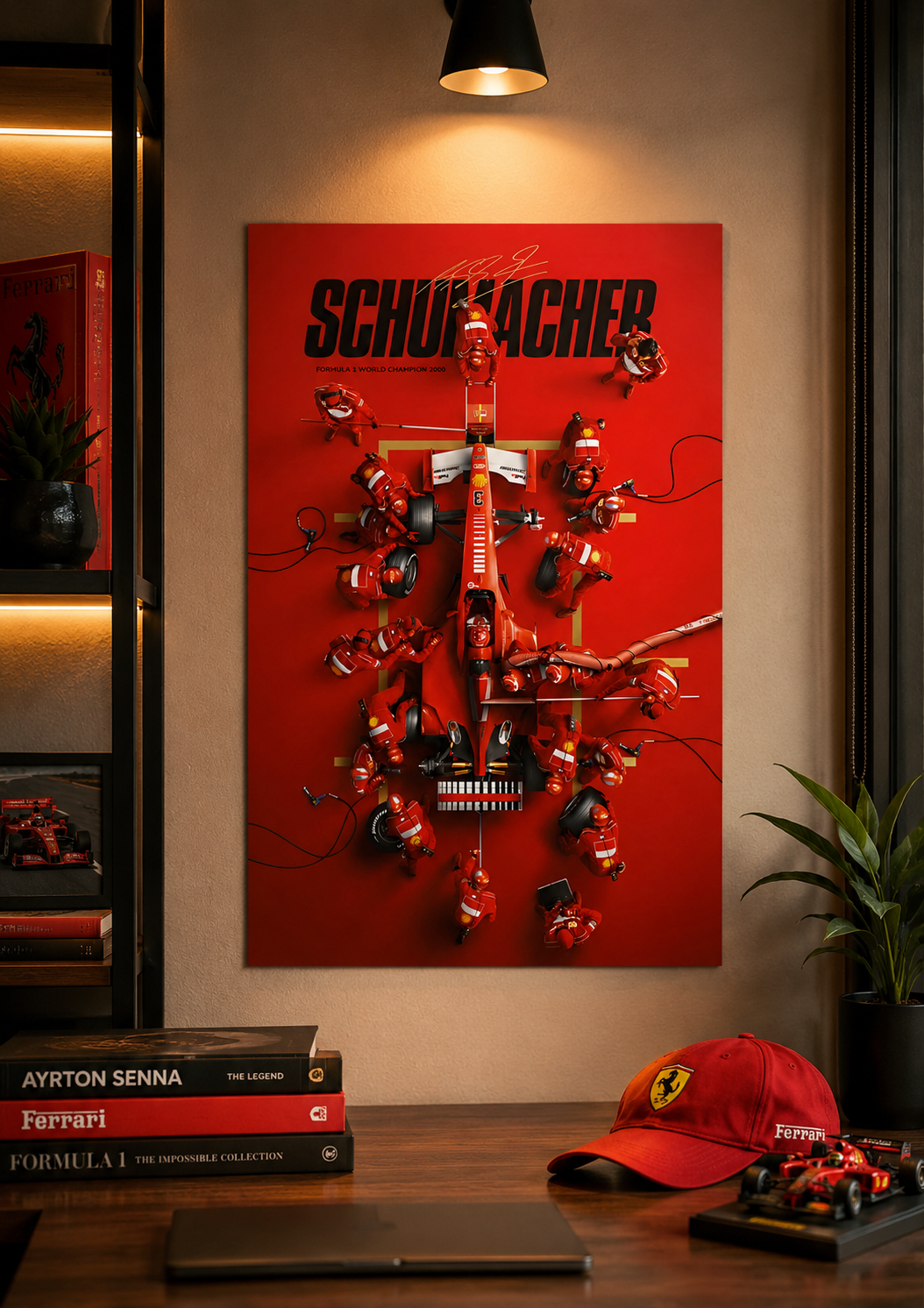 Michael Schumacher — Ferrari Pit Stop Poster