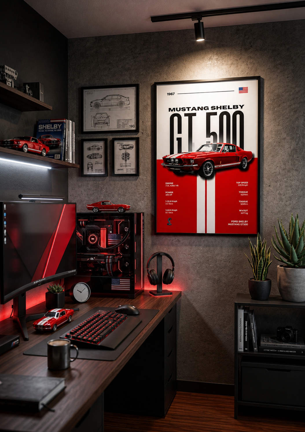 Mustang Shelby GT500 – 1967 Classic ( Wall Poster )