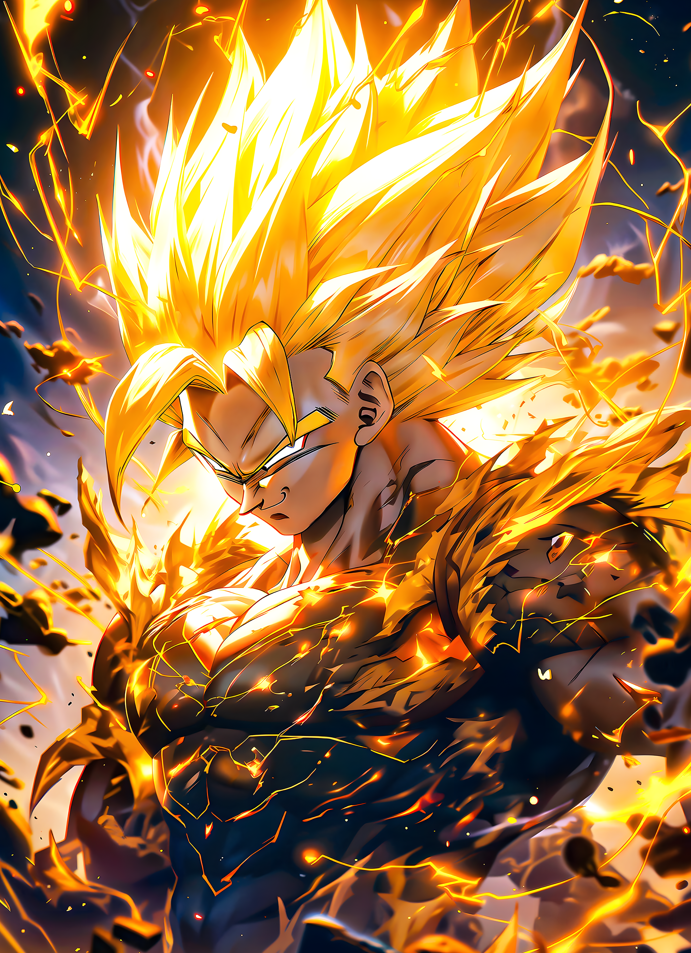 Vegeta Super Saiyan — Golden Rage ( Wall Poster )