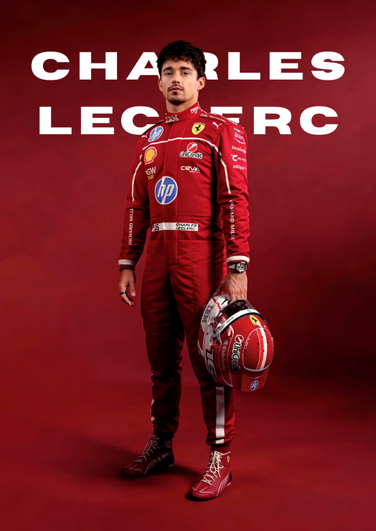 Charles Leclerc — Ferrari Studio Portrait Poster