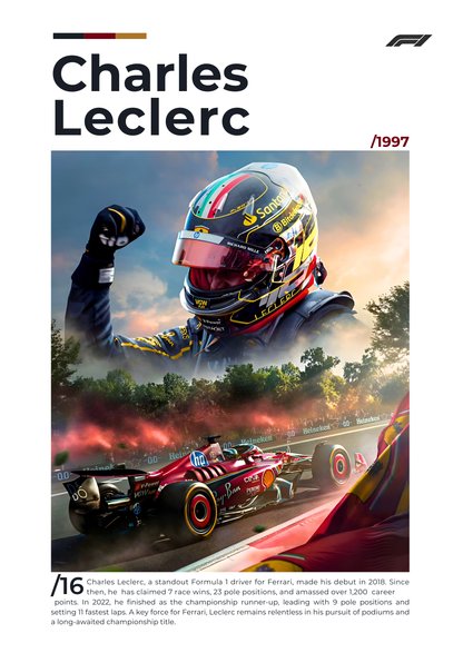 Charles Leclerc — Ferrari Victory Poster
