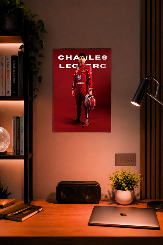 Charles Leclerc — Ferrari Studio Portrait Poster