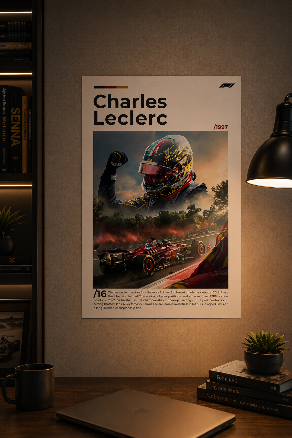 Charles Leclerc — Ferrari Victory Poster