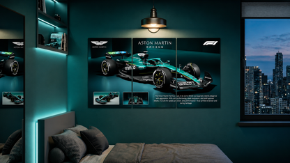 F1 Aston Martin Racing — British Racing Green 3-Piece Wall Poster Set