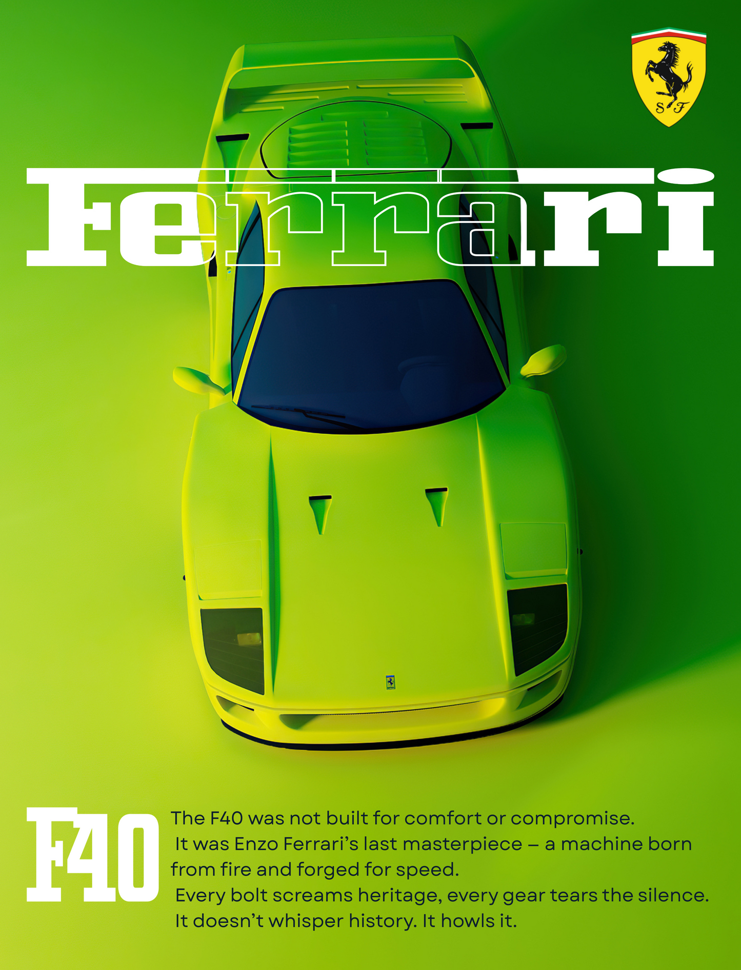 Ferrari F40 ( Wall Poster )