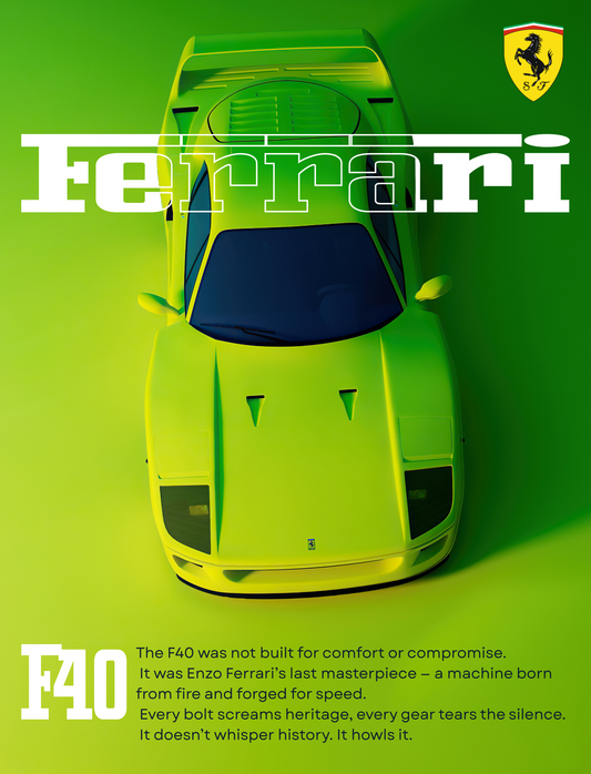 Ferrari F40 ( Wall Poster )