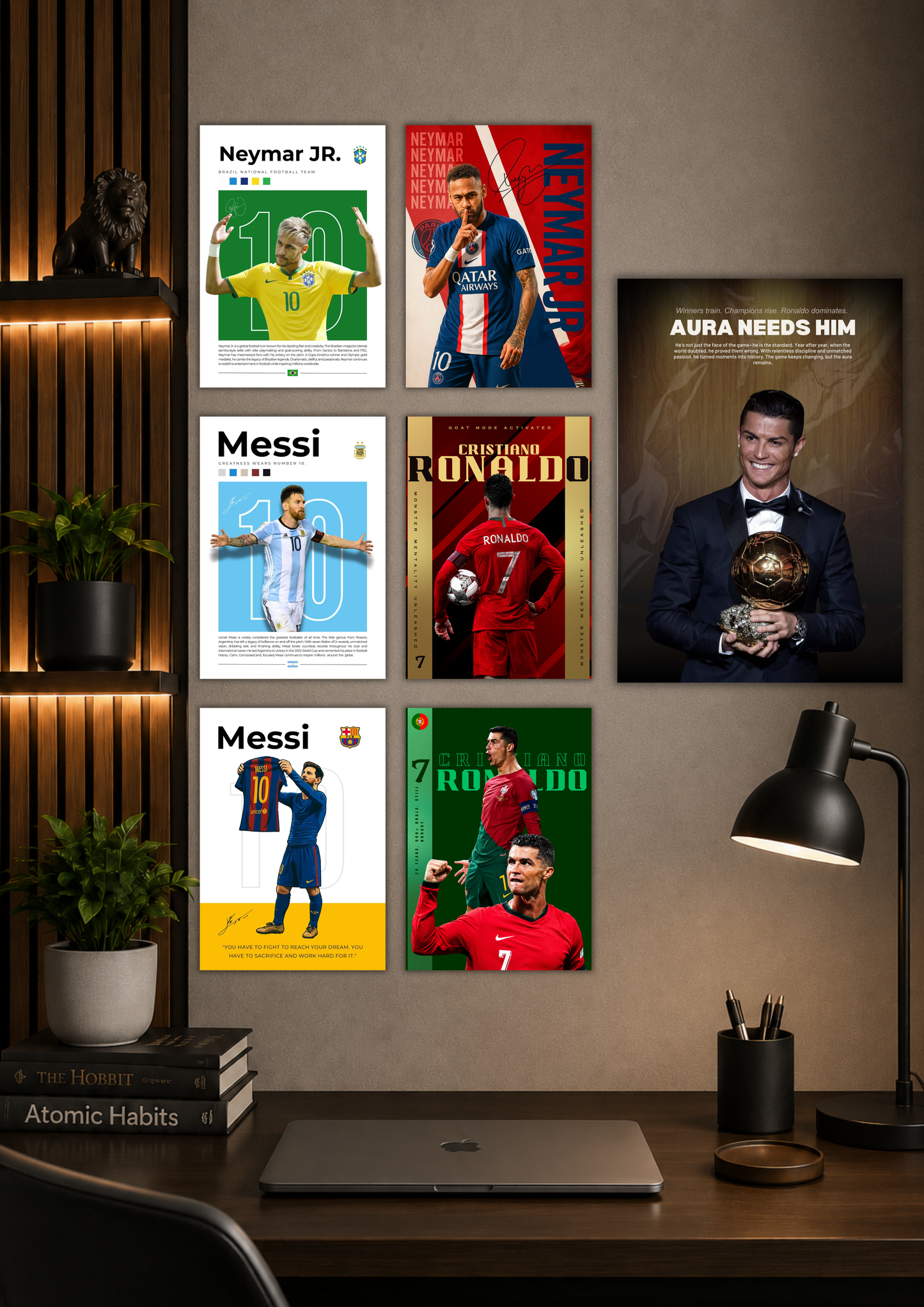 " Football Legends Collection " 6 + 1 Poster Pack