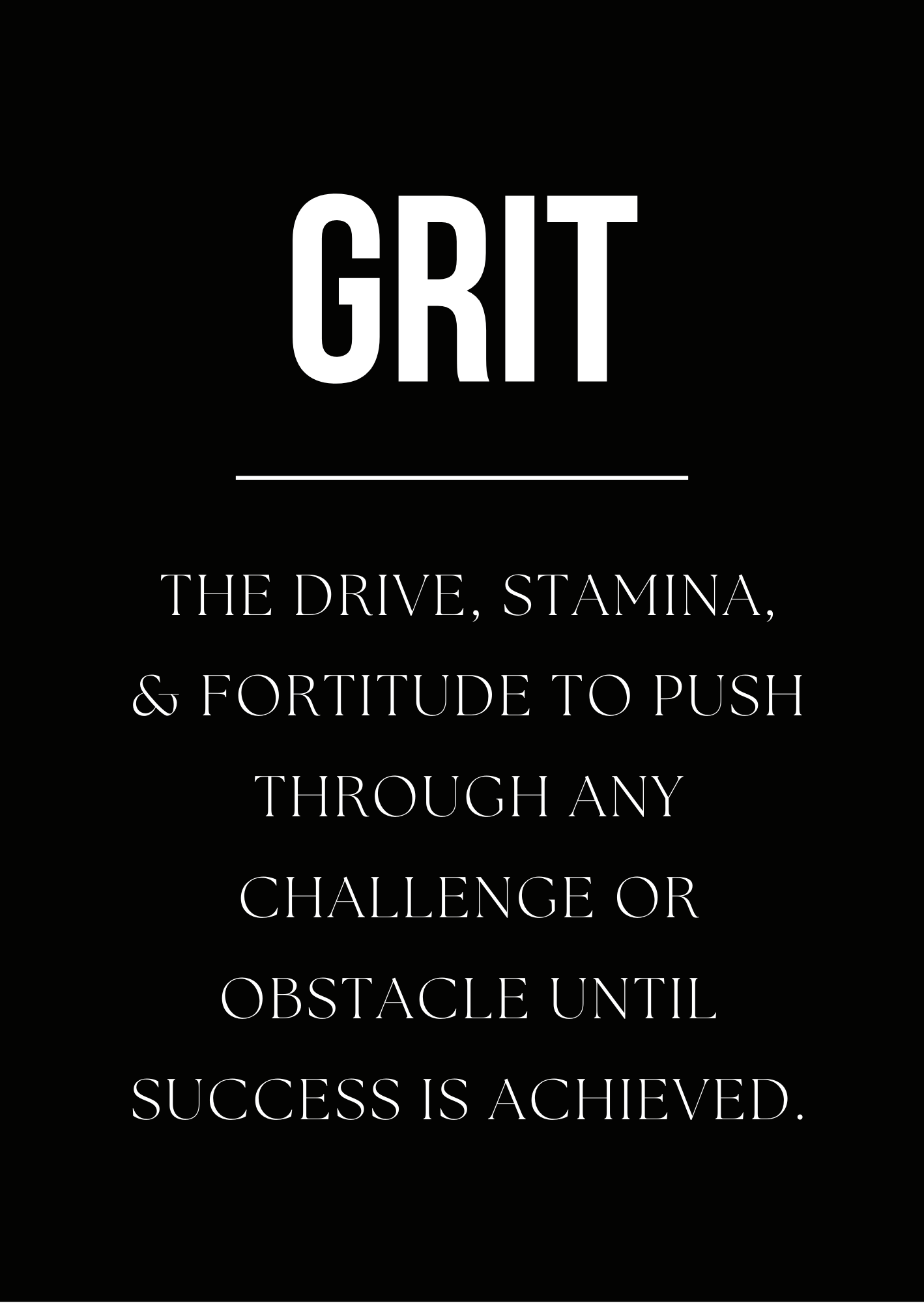 Grit - Motivational Poster