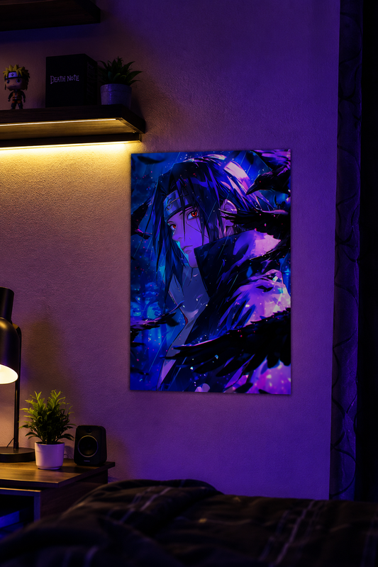Itachi Uchiha — Sharingan in the Rain ( Wall Poster )