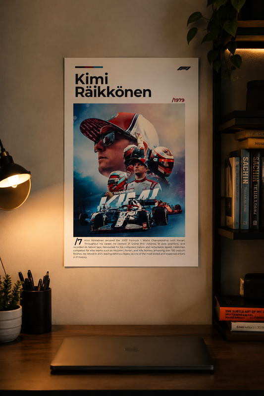 Kimi Räikkönen — F1 Career Tribute Poster