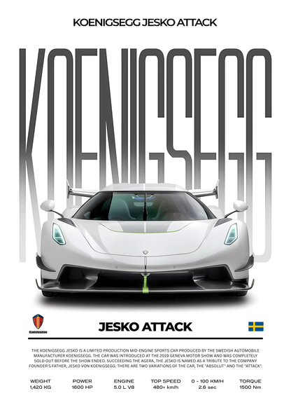 Koenigsegg Jesko Attack ( Wall Poster )
