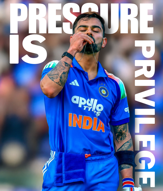 Kohli – "Pressure Is Privilege" ( Wall Poster )