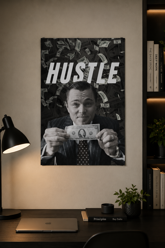 Hustle (Wolf Edition) - Motivational Poster