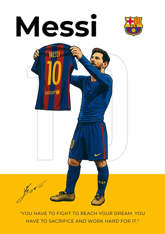 Messi — "You Have to Fight" ( Wall Poster )