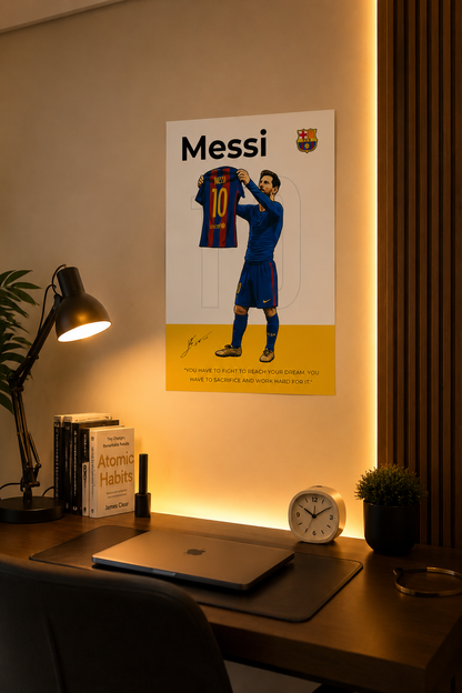 Messi — "You Have to Fight" ( Wall Poster )