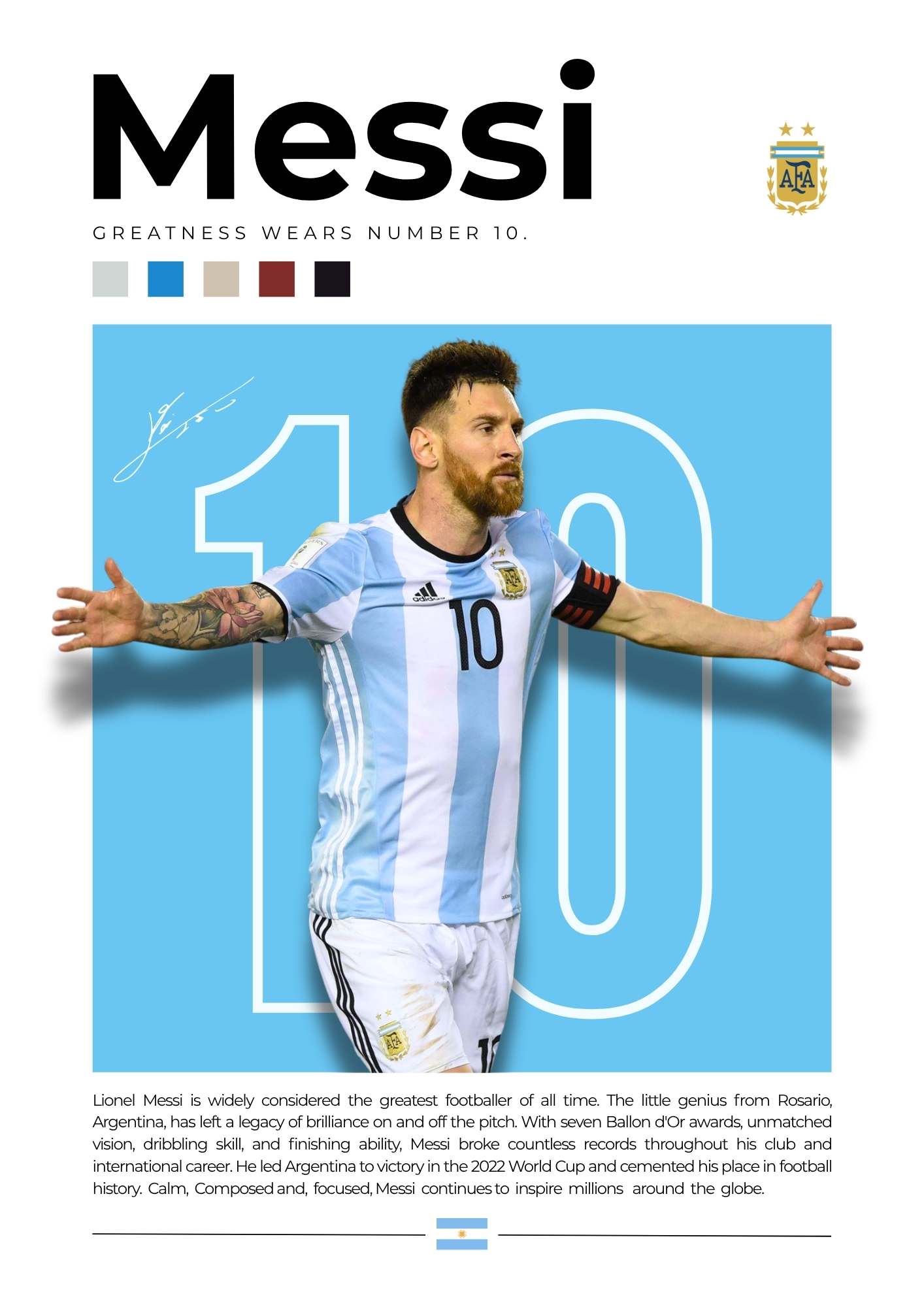 Messi x Argentina ( Wall Poster )