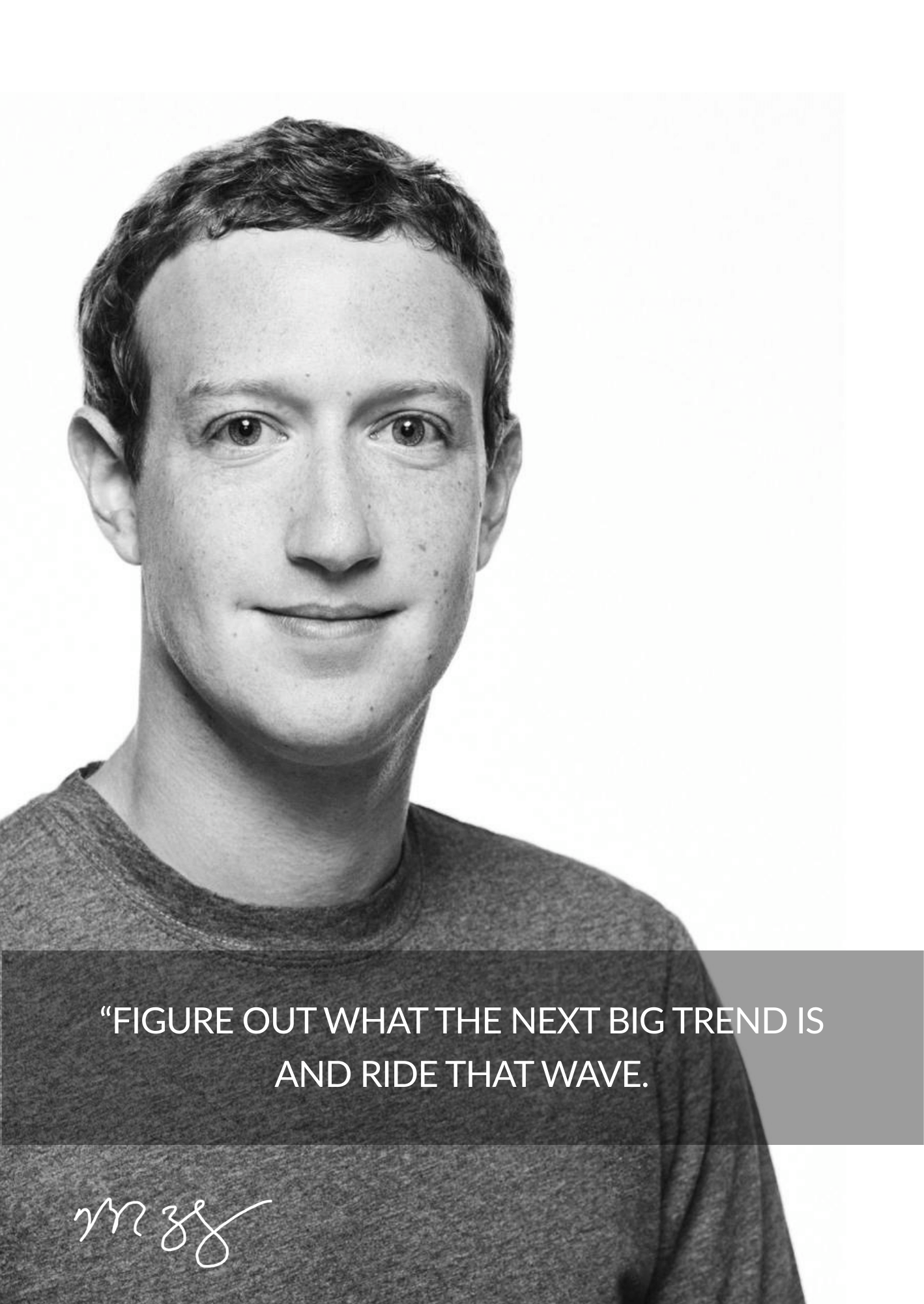 Mark Zuckerberg's "Ride the Next Big Wave" - Motivational Poster