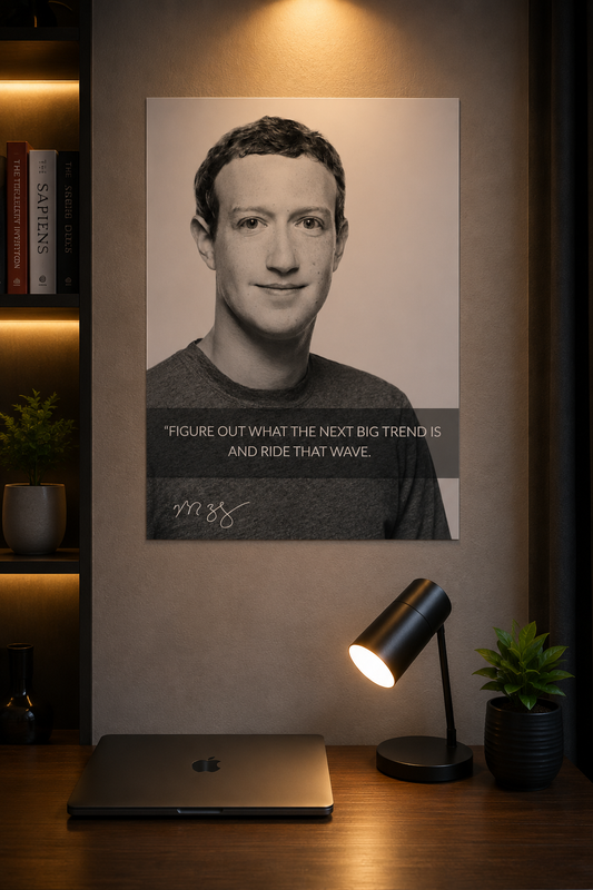 Mark Zuckerberg's "Ride the Next Big Wave" - Motivational Poster