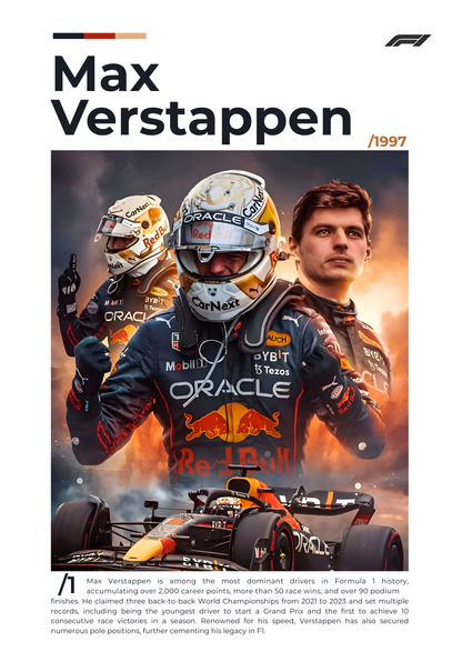 Max Verstappen — Red Bull Career Tribute Poster