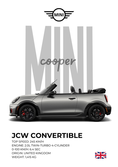MINI Cooper JCW Convertible ( Wall Poster )