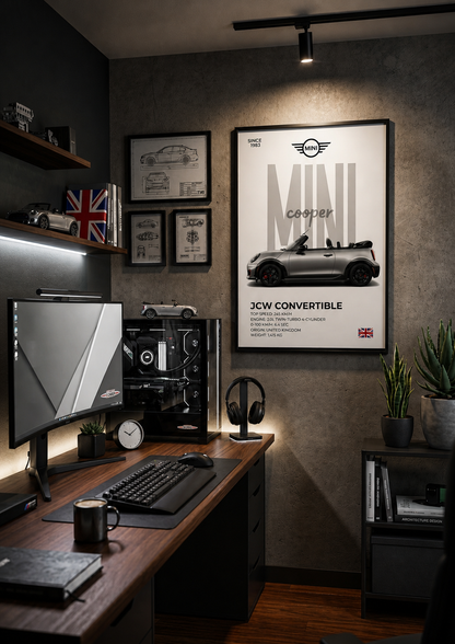 MINI Cooper JCW Convertible ( Wall Poster )