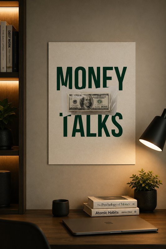 Money Talks - Motivational Poster