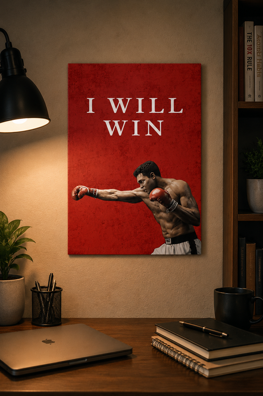 I Will Win (Muhammad Ali) - Motivational Poster