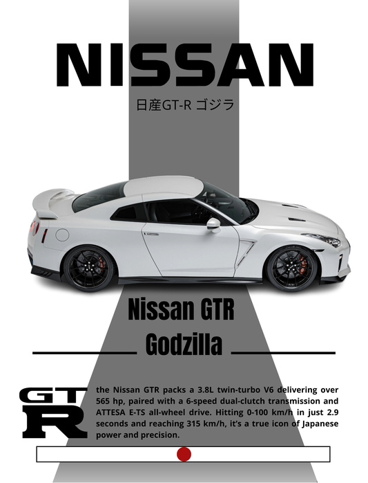 Nissan GTR Godzilla – Side Profile Edition ( Wall Poster )