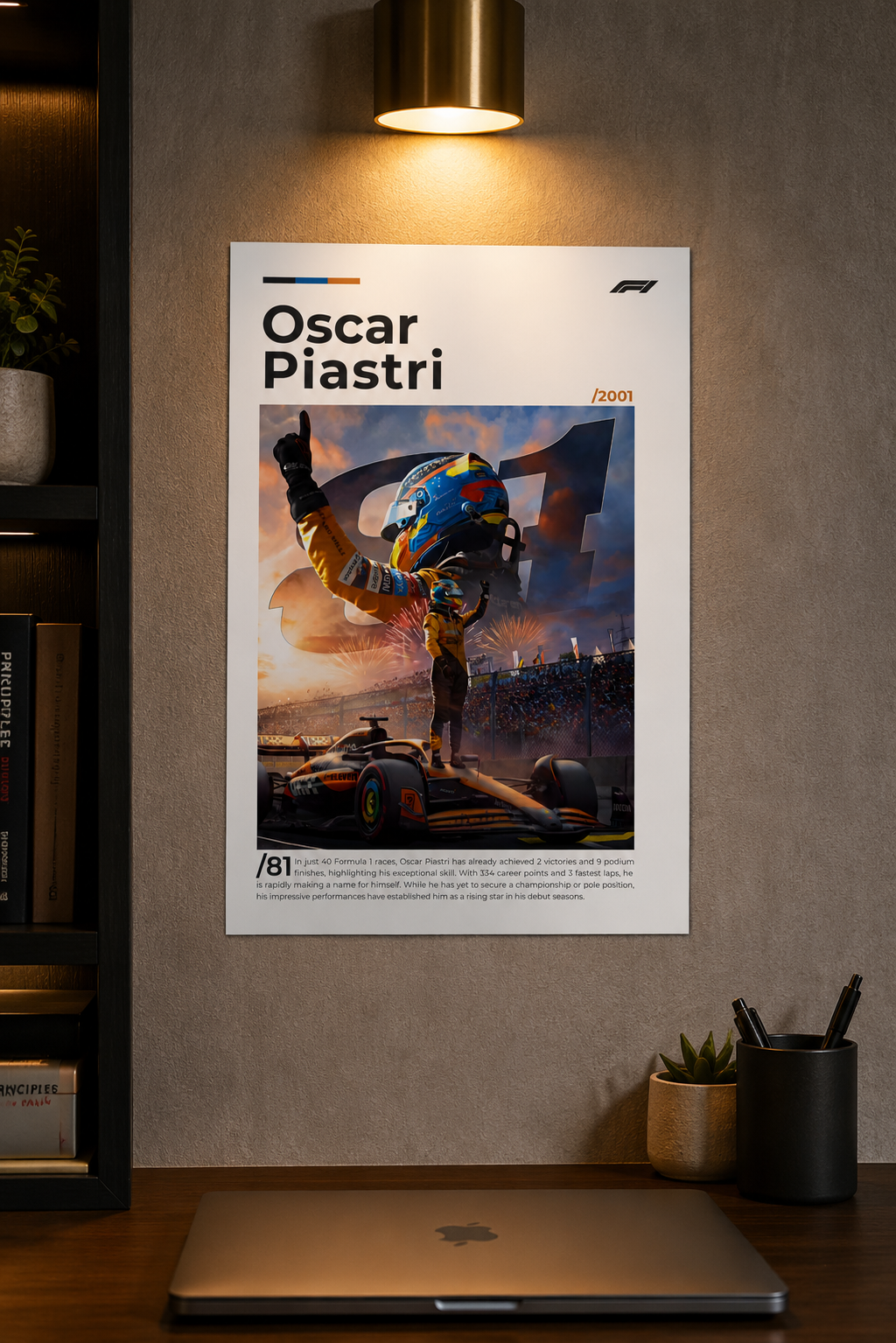 Oscar Piastri — McLaren Victory Celebration Poster