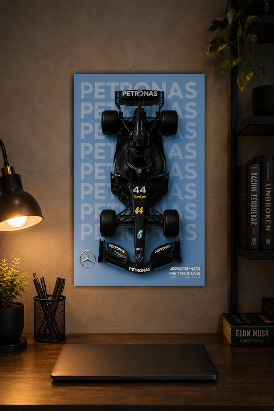Lewis Hamilton #44 — Mercedes W15 Top-View Poster