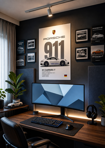 Porsche 911 Carrera T ( Wall Poster )