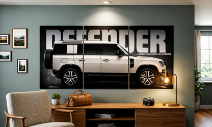Land Rover Defender 130 Outbound — Born for the Wild 3-Piece Wall Poster Set