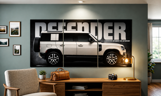 Land Rover Defender 130 Outbound — Born for the Wild 3-Piece Wall Poster Set
