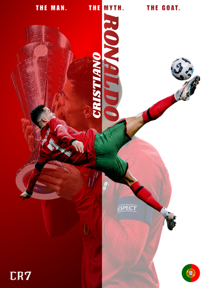 Cristiano Ronaldo – The Man. The Myth. The GOAT. ( Wall Poster )