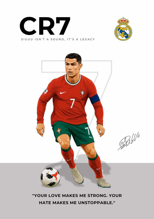 Ronaldo — "Your Love Makes Me Strong" ( Wall Poster )
