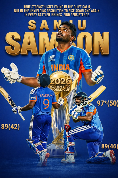 SANJU SAMSON | T20 WORLD CUP 2026 | CRICKET POSTER