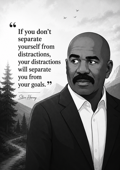 Cut the Distractions - Motivational Poster