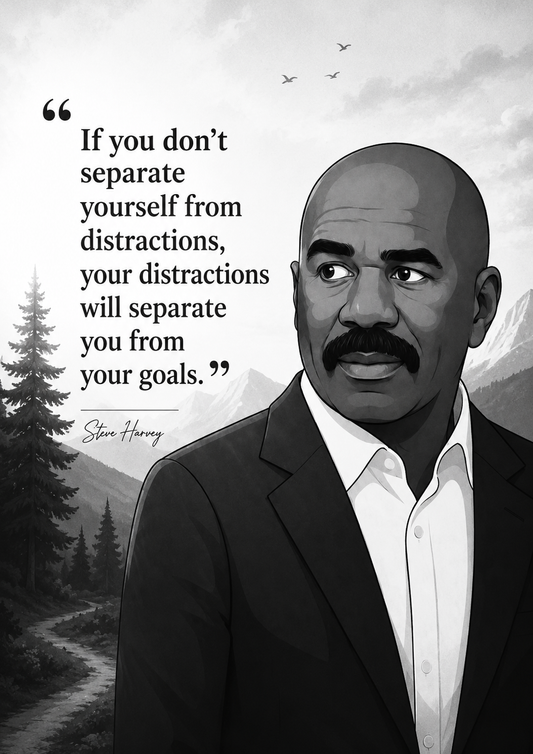 Cut the Distractions - Motivational Poster