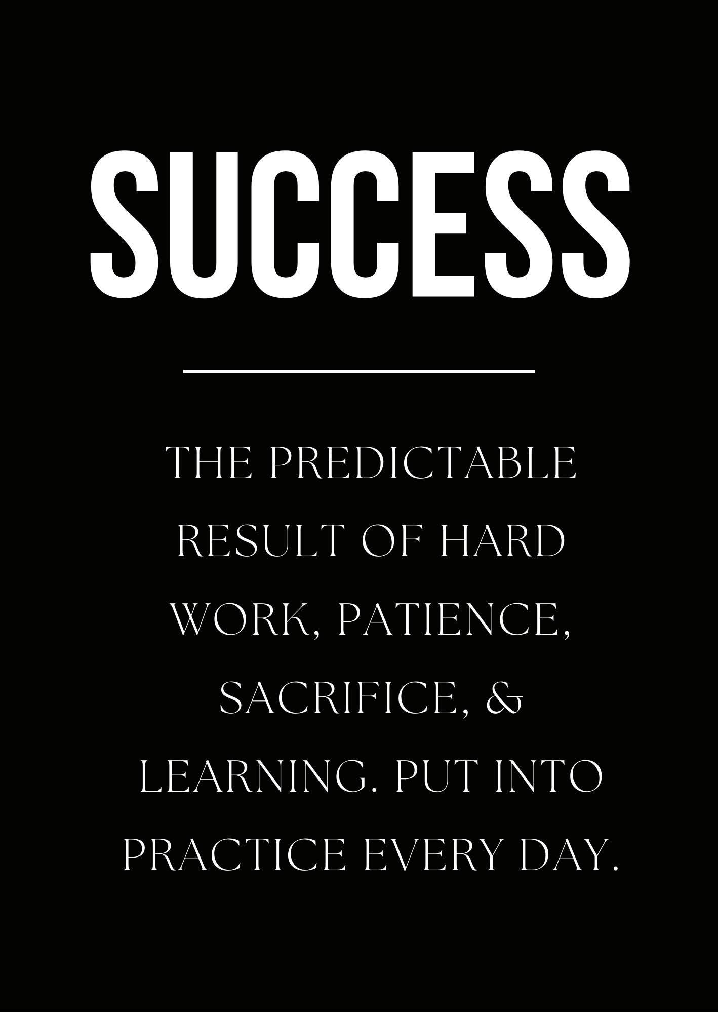 The Success Formula - Motivational Poster