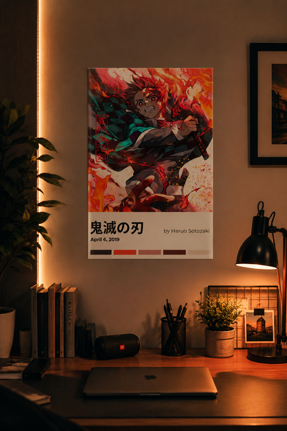 Tanjiro Kamado — Demon Slayer: Flame Breathing ( Wall Poster )