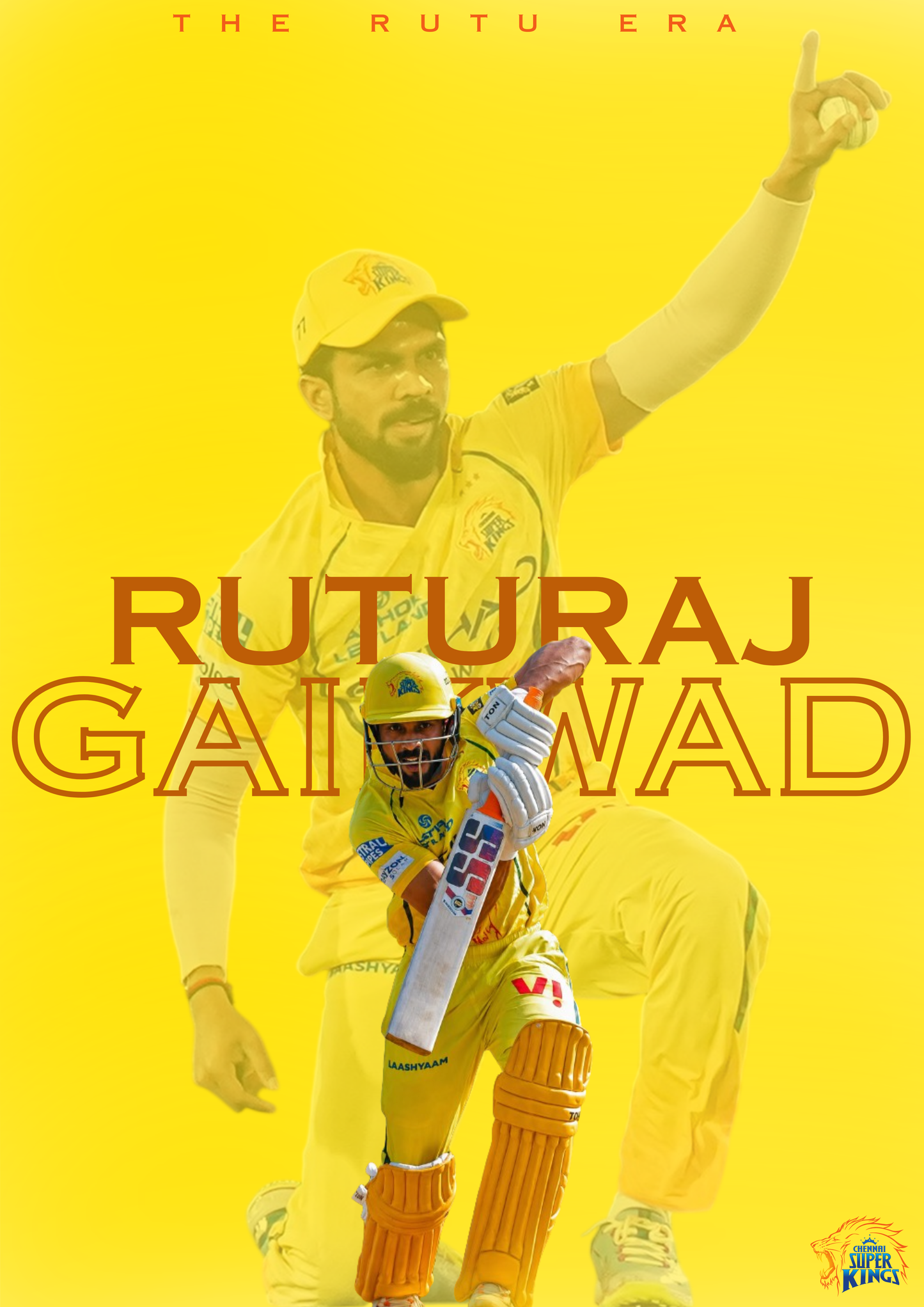 "The Rutu Era" – Ruturaj Gaikwad CSK Edition Fan Wall Poster