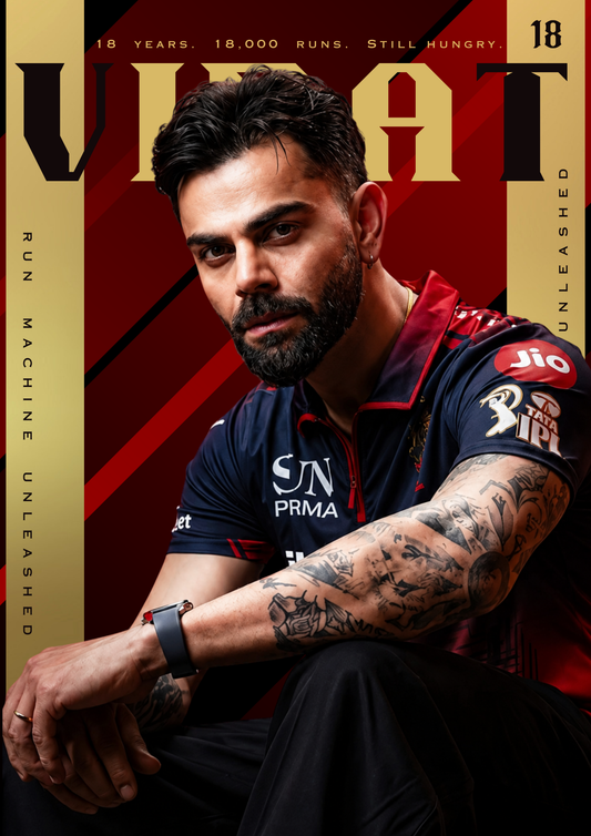 Virat Kohli — Run Machine Unleashed (RCB EDITION) Poster